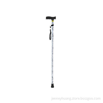Extendable plastic handled patterned walking stick